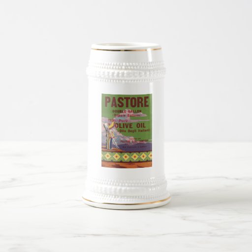 Vintage Old Retro Crate Product Goods Labels Olive Coffee Mugs