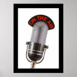 Vintage On The Air Microphone Print