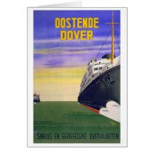 Vintage Oostende Dover Greeting Card