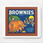 Vintage Orange Food Product Label Mouse Pads
