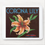 Vintage Orange Food Product Label Mousepad
