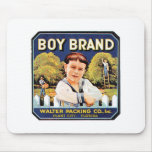 Vintage Orange Food Product Label Mousepad