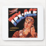 Vintage Orange Food Product Label Mousepads