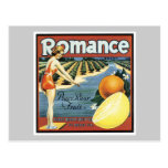 Vintage Orange Food Product Label Postcards