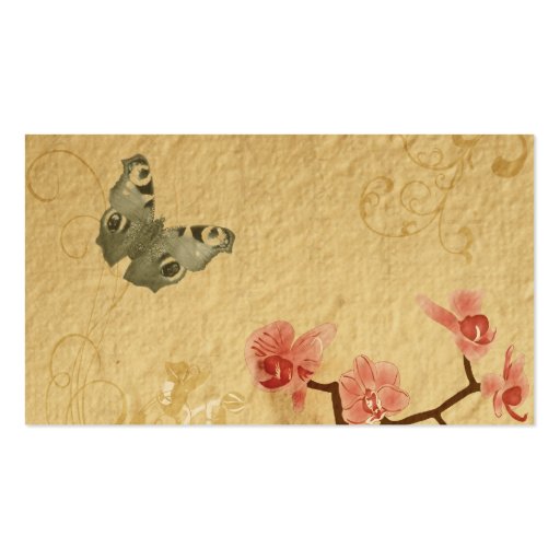 Vintage orchids Profile Card Business Card Template