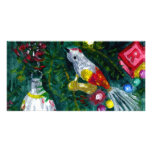 Vintage ornaments customized photo card