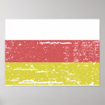 Vintage Ossettia-Alania Flag Print