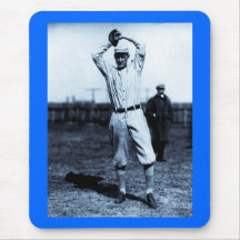 Vintage Outfielder (Cyanotype) Mousepads