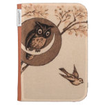 Vintage Owl in Moon Kindle Cover