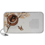 Vintage Owl Laptop Speakers