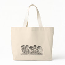 Vintage Owls Tote Bag