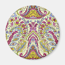 Vintage Paisley Fridge Magnets