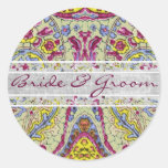 Vintage Paisley Round Sticker