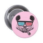 Vintage panda 3-D glasses Badges Avec Agrafe