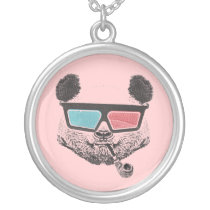 Vintage panda 3-D glasses Colliers Personnalisés