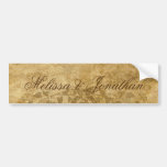 Vintage paper Bride Groom Wedding Once upon a time Bumper Stickers