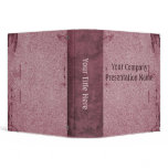 Vintage Paper Business Wine Red 3 Ring Binder