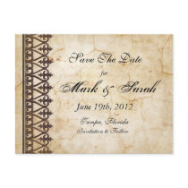 Vintage Parchment Collection Save The Date Post Card