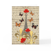 Vintage Paris & butterflies Cards