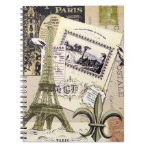 Vintage Paris Collage...notebook