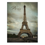Vintage Paris Eiffel Tower Postcard