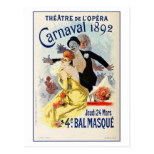 Vintage Paris Opera Theatre Carnival 1892 Post Cards