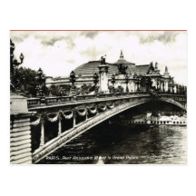 Vintage Paris,Pont Alexandre III, Grand Palais Postcards