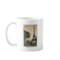 Vintage Paris Postcard, Eiffel Tower Coffee Mug