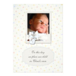 Vintage Pastel Photo Christening Invitations