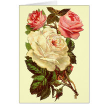 Vintage Pastel Roses Mother's Day Cards