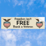 Vintage Patriotic American Flag and Bald Eagle Bumper Sticker