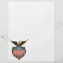 Vintage Patriotic American Flag and Bald Eagle Custom Flyer