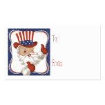 Vintage Patriotic Christmas Santa Gift Tags business cards