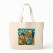 Vintage Patriotic Girl and Boy Bag