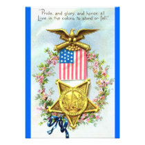 Vintage Patriotic  Invitations invitations