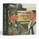 Vintage Patriotic Men, Military Personnel Vinyl Binders