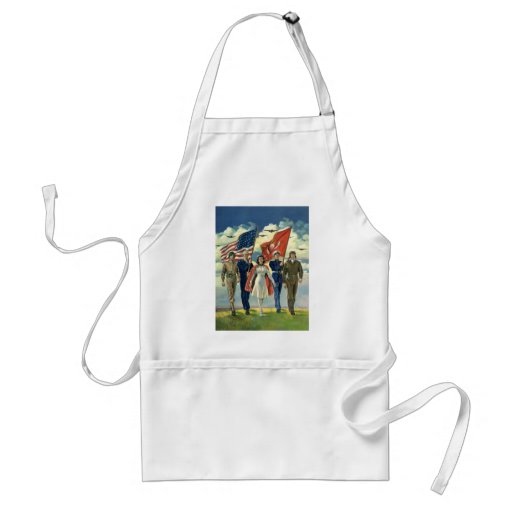Vintage Patriotic, Military Personnel Apron