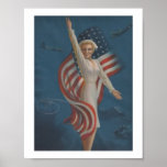 Vintage Patriotic Nurse Poster