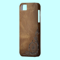 vintage pattern brown Western Leather iphone5 case casemate cases
