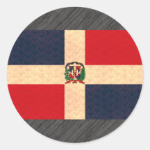 Vintage Pattern Dominican Flag Sticker