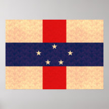 Vintage Pattern Dutch Flag Posters