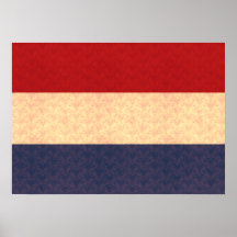 Vintage Pattern Dutch Flag Posters