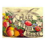 Vintage "Peace Be To This House" - Postcard