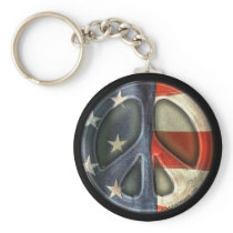 Vintage Peace sign Keychain