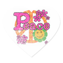 Vintage Peace T-shirts and Gifts Stickers