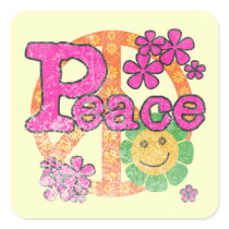 Vintage Peace T-shirts and Gifts Sticker