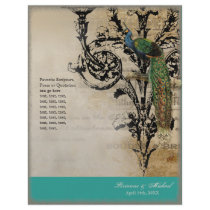 Vintage Peacock 6 - Elegant Wedding Program