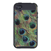Vintage Peacock 9 Feathers Elegant Trendy Chic iPhone 4 Cases