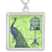 Vintage Peacock & Cage Custom Jewelry