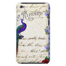 Vintage Peacock Collage ipod touch case